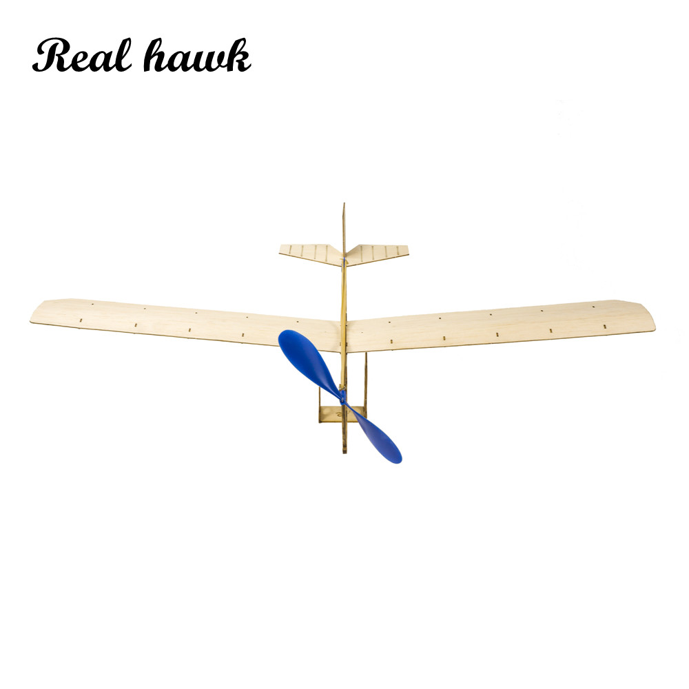 Woodworking Kids Toys - Kit aereo alimentato con elastico STEM,