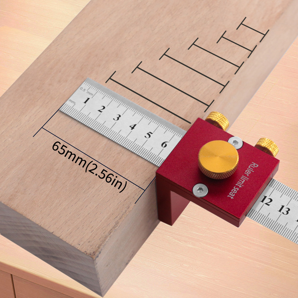 Woodworking Marking Gauge - 30 cm/12 pollici Scribing Righello 90