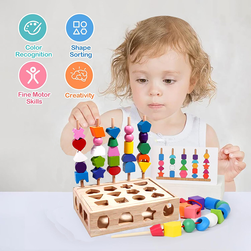 Woodworking Kids Toys - Gioco Educativo Montessori in Legno 5-in-1