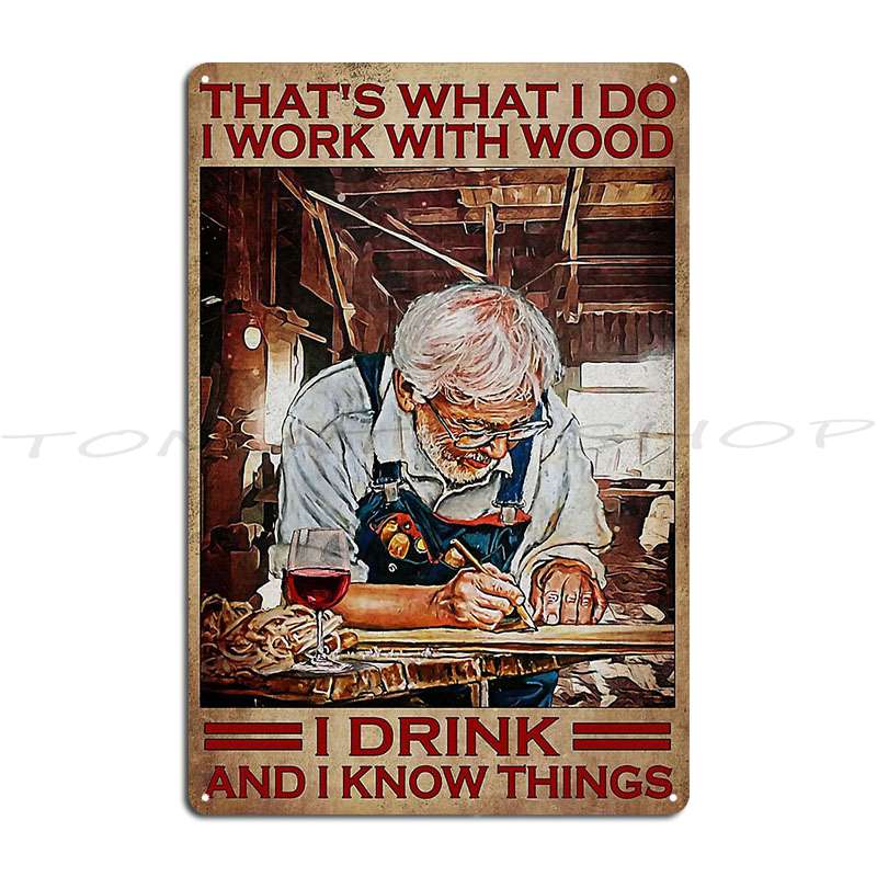 Insegna in Metallo con Citazio - Woodworking Quotes Funny recensione e prezzo