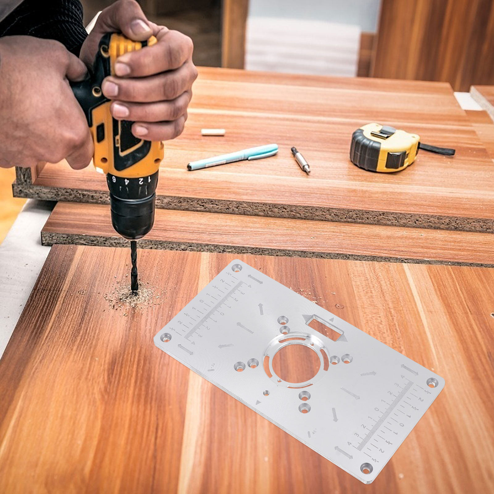 1 set 1 set Piastra di inserim - Woodworking Routers recensione e prezzo