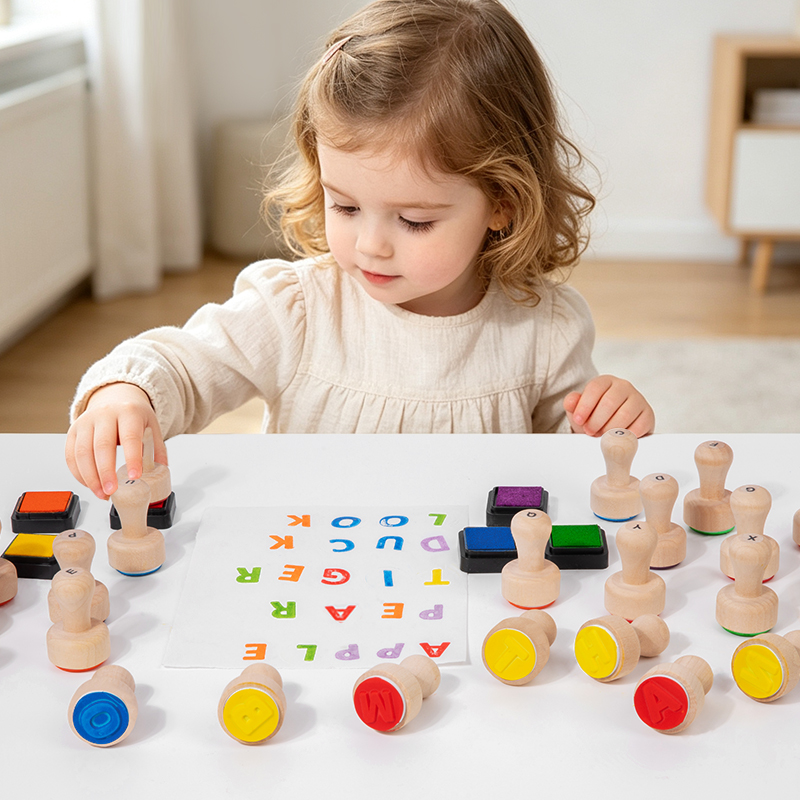Set di 26 Timbri in Legno con  - Woodworking Kids Toys recensione e prezzo